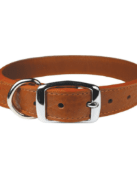 Brown Leather Dog Collar w/ Ring