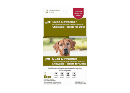 Elanco Quad Dewormer Chewable Tablets for Medium Dogs