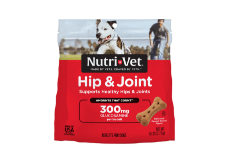 Nutri-Vet Hip & Joint Biscuits for Dogs – Peanut Butter Flavor